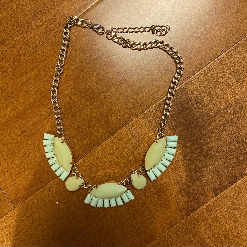 Nordstrom sea green statement necklace